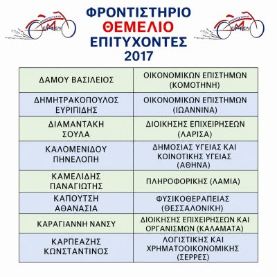 Επιτυχόντες 2016 - 2017 (2)