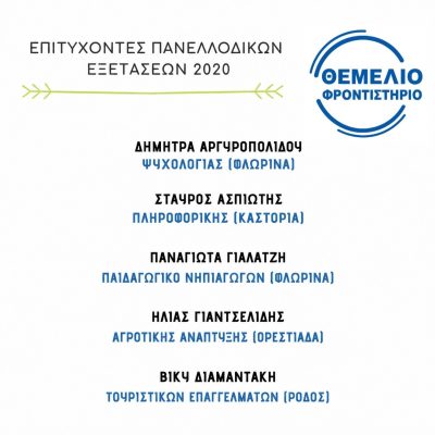 Επιτυχόντες 2019 - 2020 (2)